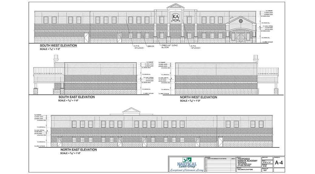 180 Huntmar - Kanata Academy proposed elevation