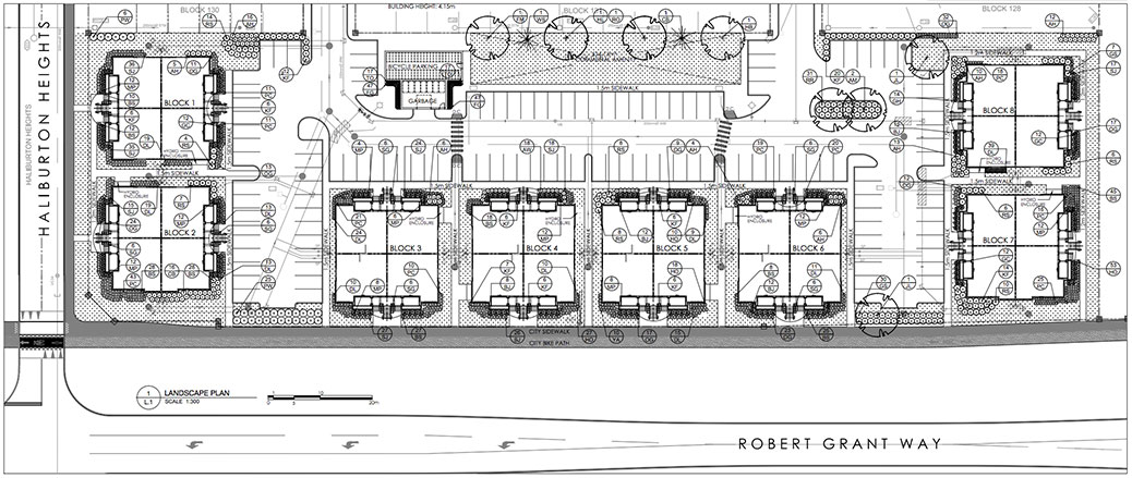 Site plan for 365 Haliburton. (Click for larger size)