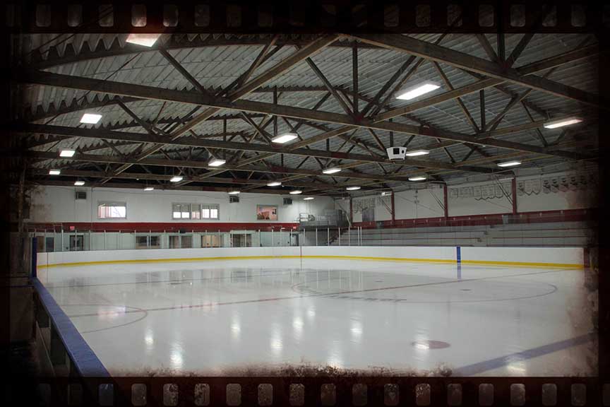 The arena ice surface, just cleaned ready for skating. Barry Gray (for StittsvilleCentral)