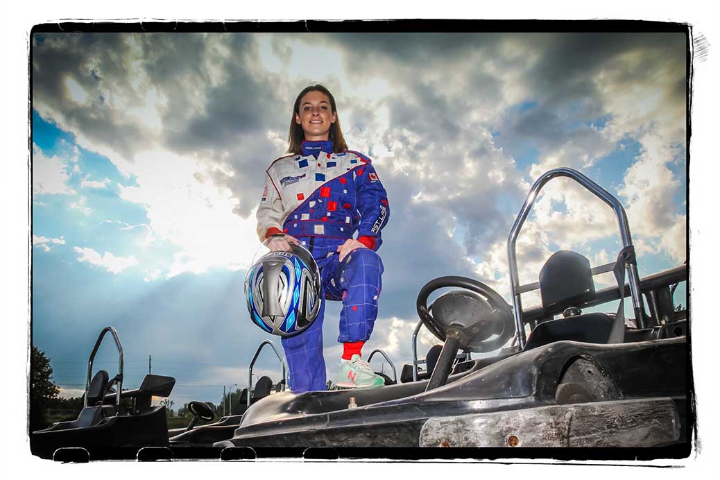 Stittsville's Stephanie Berg will be competing at the Capital Karting 2016 Grand Prix at Karter’s Korner on August 6-7. Photo by Barry Gray.