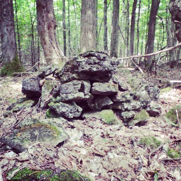 Old stone burial cairn