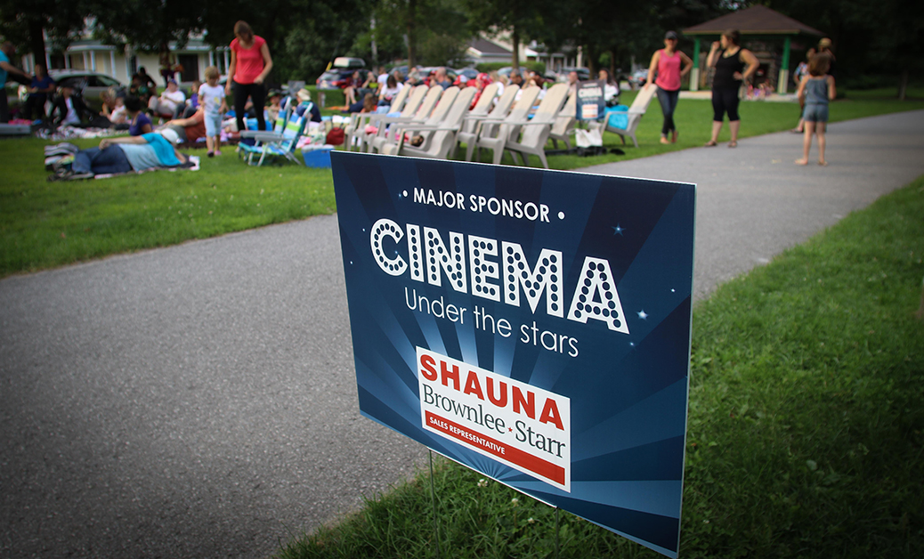 Cinema under the stars. Photo by Barry Gray.