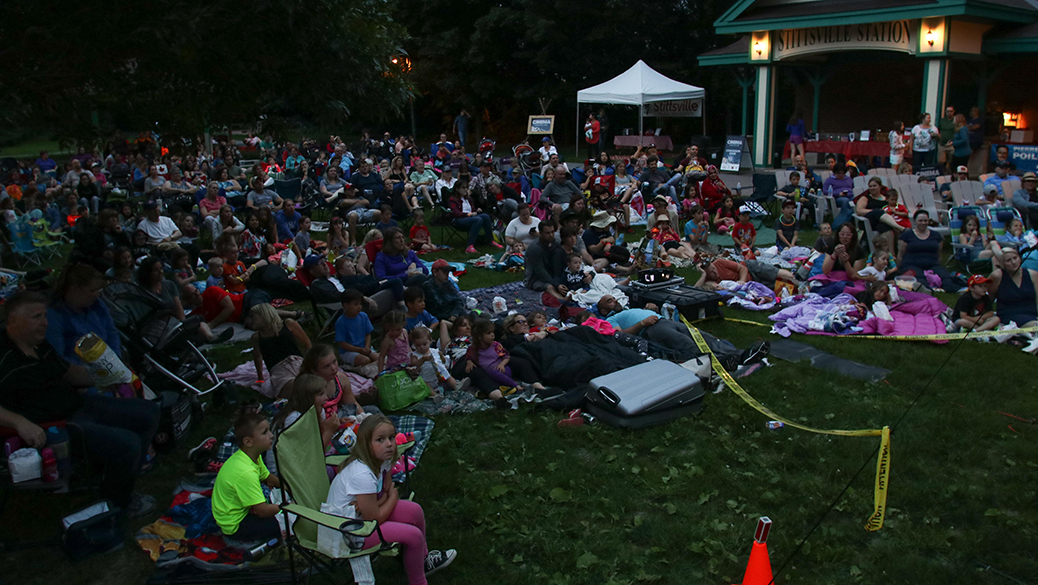Cinema under the stars. Photo by Barry Gray.