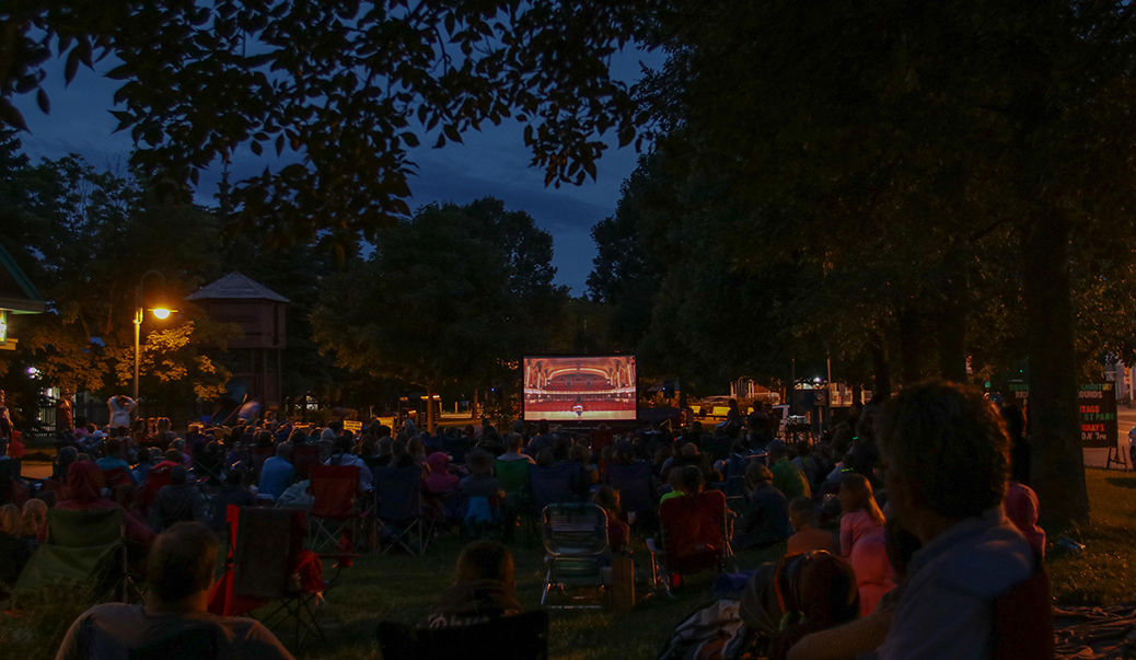Cinema under the stars. Photo by Barry Gray.