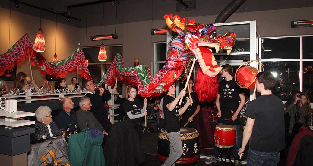 STITTSVILLE, ON, Febraury 8, 2016 KungFu Bistro celebrate the Chinese New Year with the dragon dance. Barry Gray (For StittsvilleCentral).