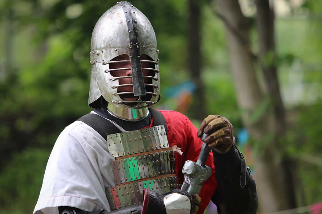 Preparing for battle. Photo by Barry Gray.