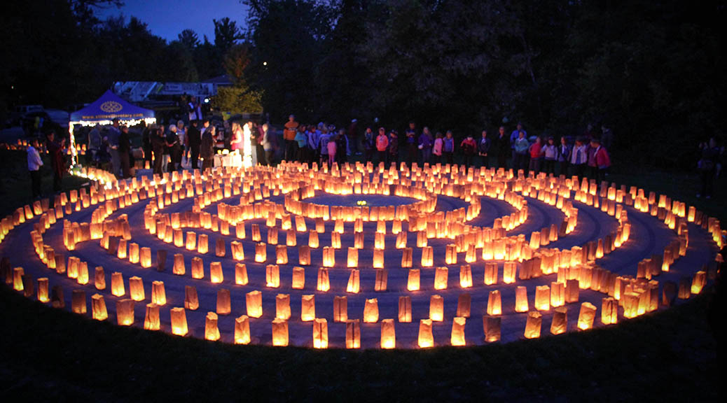 STITTSVILLE, ON, October 8, 2015. W. J. Bell Rotary Peace Park. The labyrinth lit with candles. Barry Gray (StittsvilleCentral)