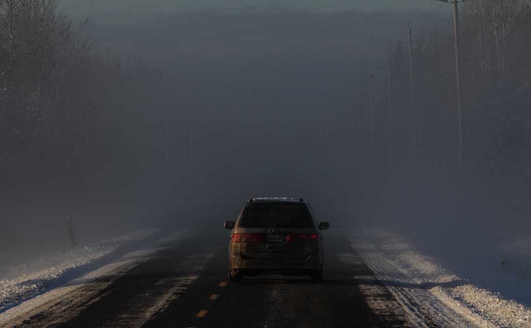 STITTSVILLE, ON. Dec 6, 2016. Into the fog. Barry Gray (Stittsvillecentral).