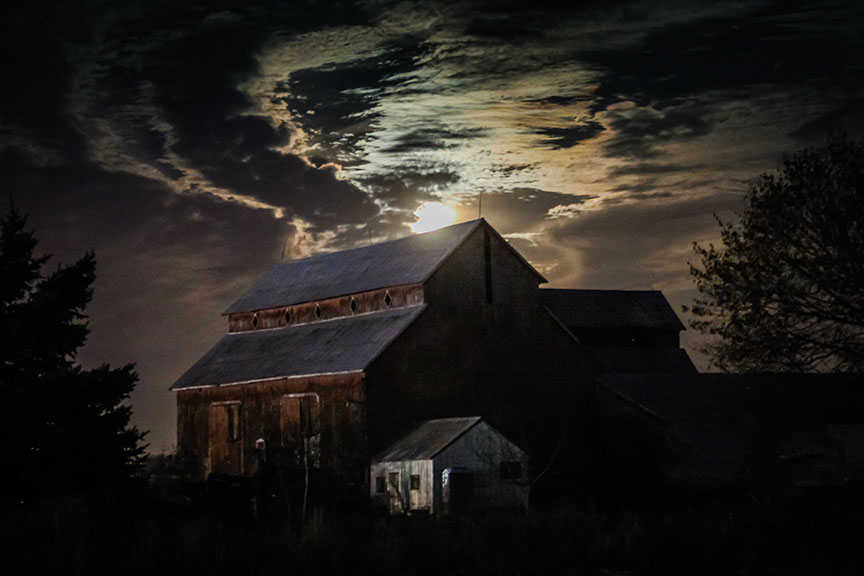 November 14, 2016. Supermoon over the Bradley-Craig farm on Hazeldean Road. Photo by Barry Gray.