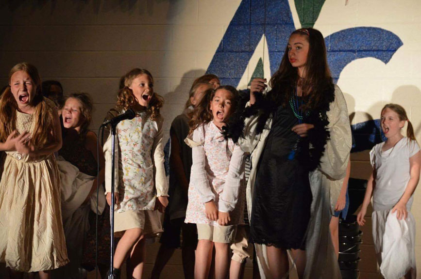 A scene from A. Lorne Cassidy's recent production of the musical Annie.