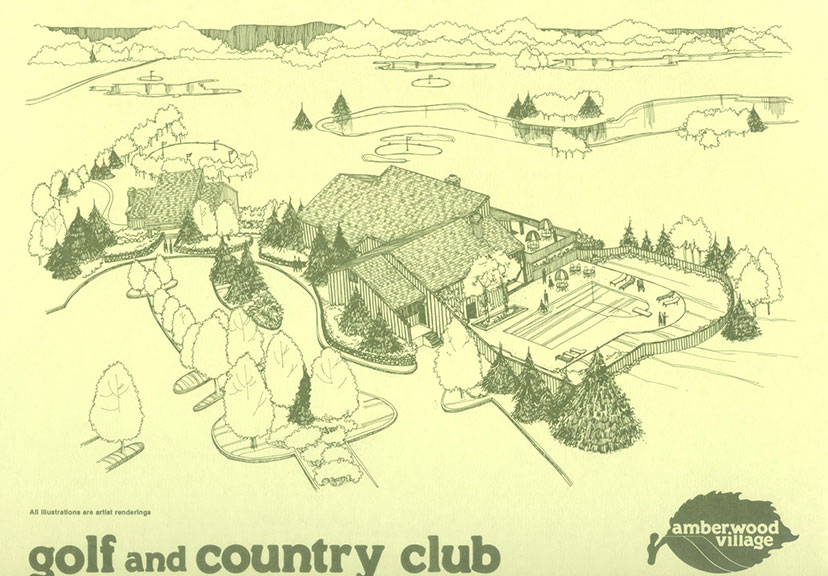 Amberwood Village Golf and Country Club marketing material from the late 1970s