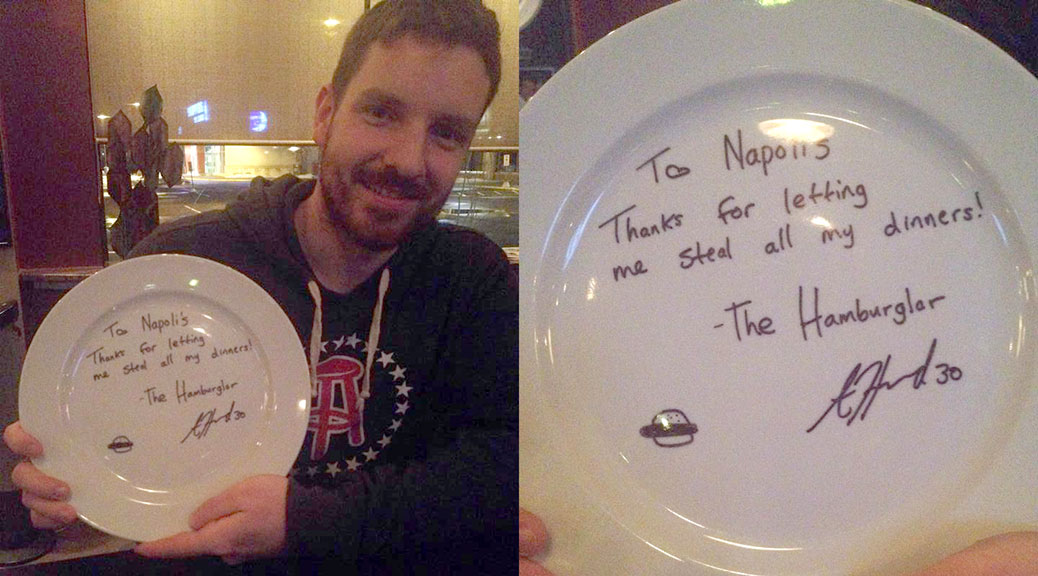 Sens goalie Andrew Hammond at Napoli's.