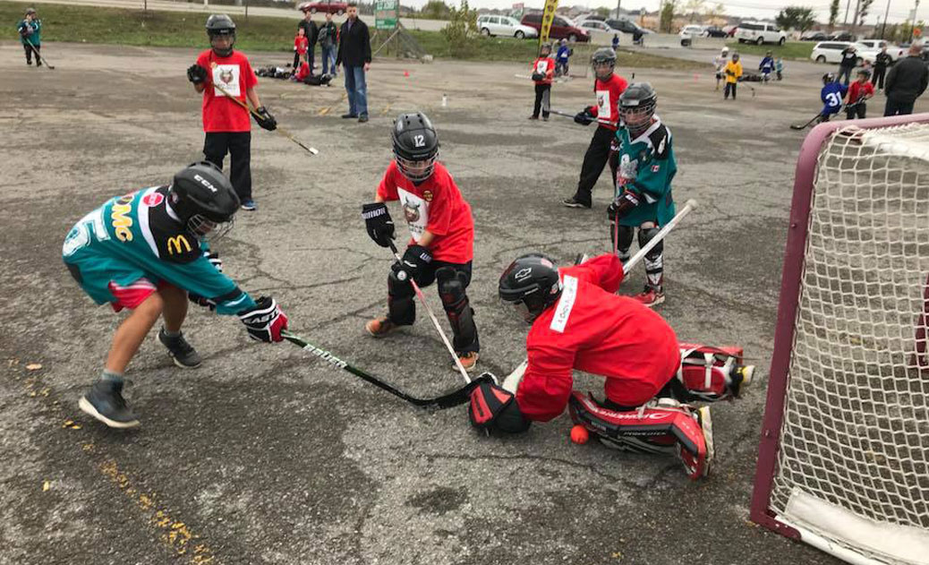 3-on-3 ball hockey tournament