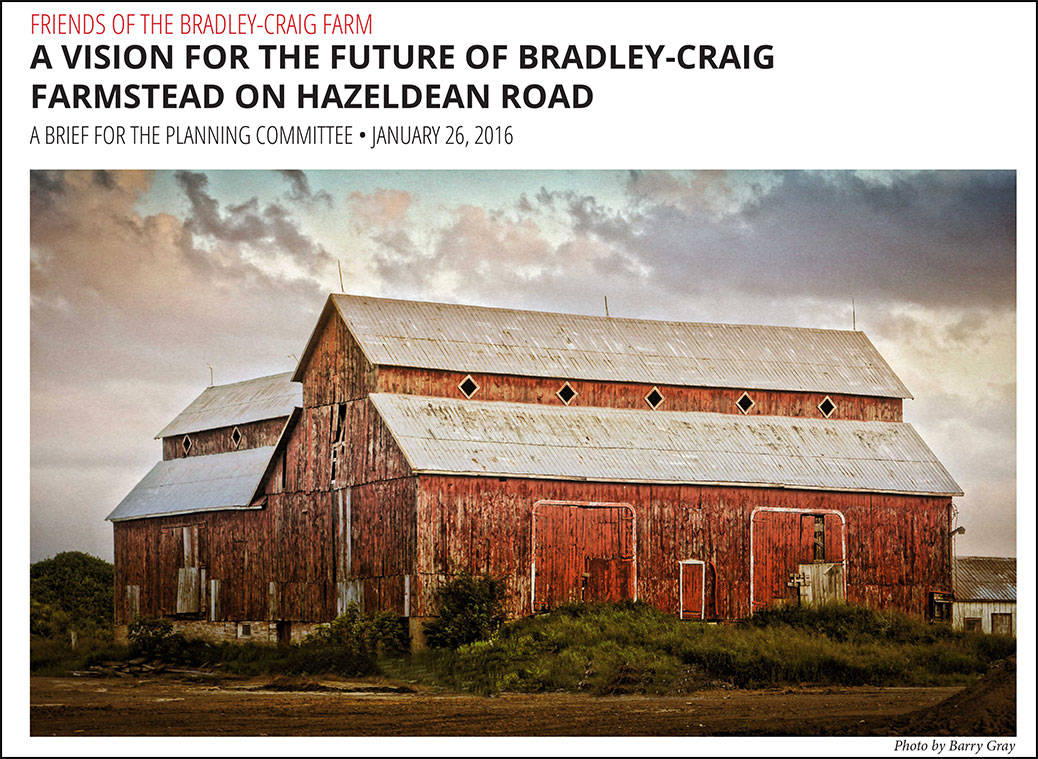Friends of the Bradley-Craig Farm brief to Planning Committee (cover)