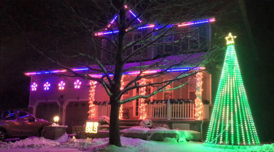 Christmas lights on Bell Street