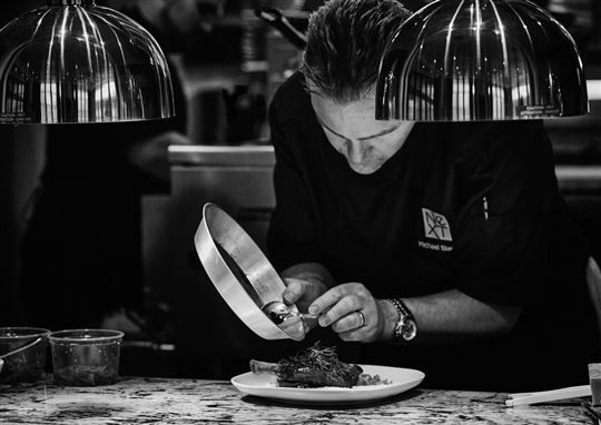 Chef Michael Blackie in action