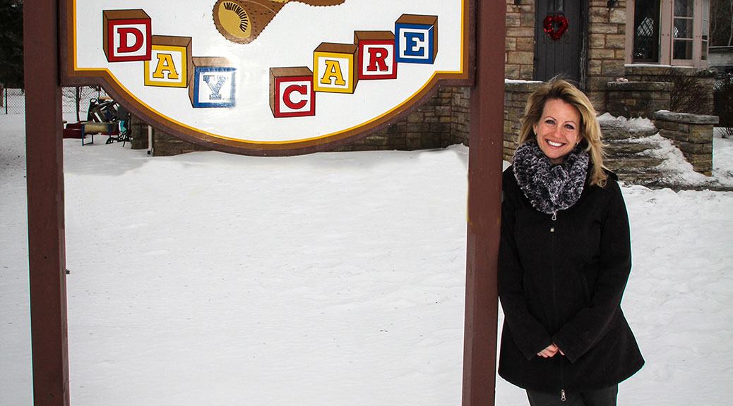 Tamara Brown in front of Brown Bear Day Care's facility on Stittsville Main Street. Photo by Barry Gray.