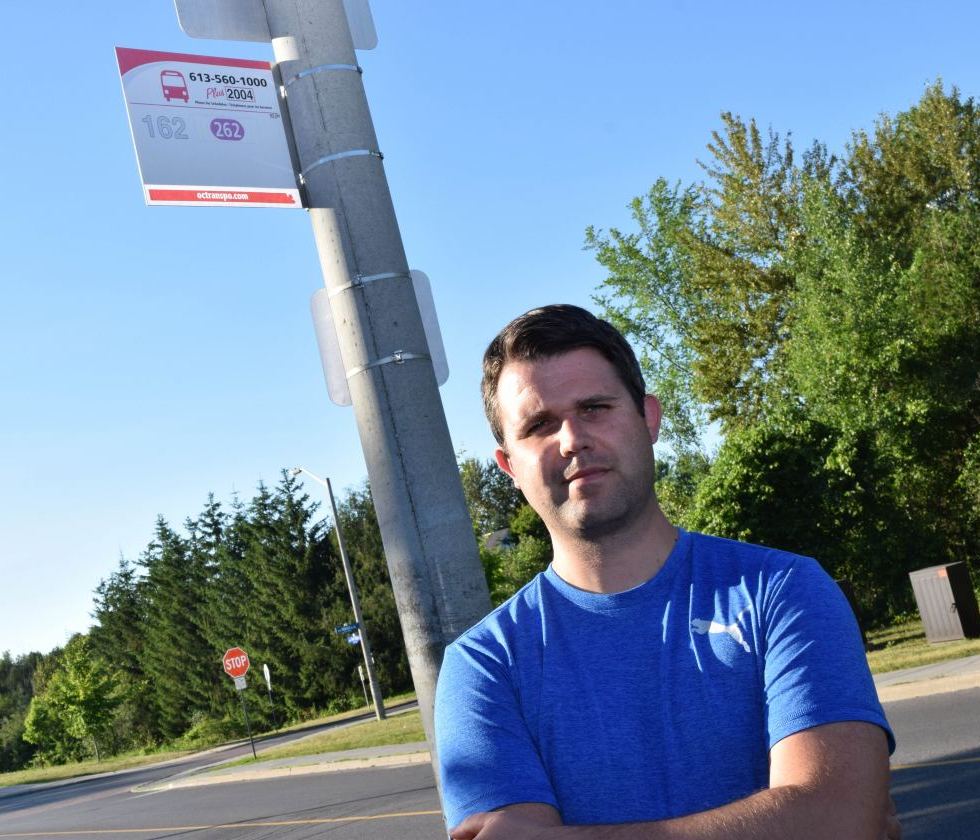 Cameron Scobie at a 262 stop in Stittsville.