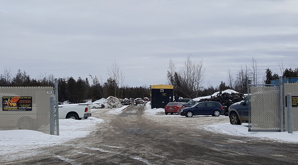 Cash for Trash on Flewellyn Road. January 2017.