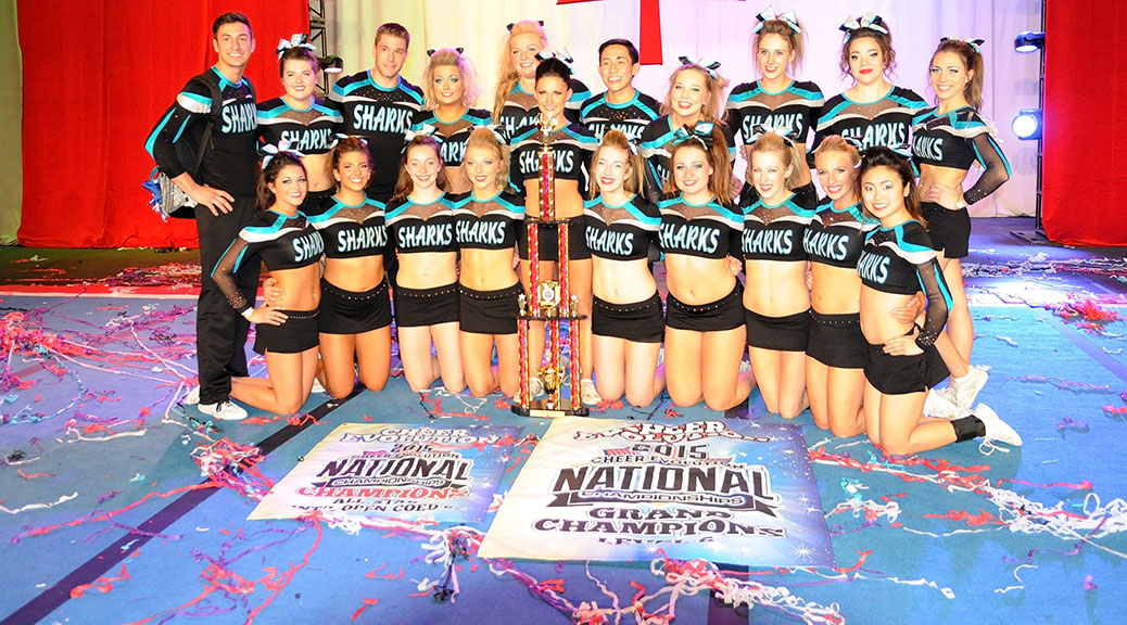 Cheer Sports Sharks Finback team, 2015 champions
