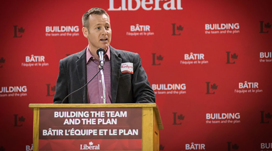 Chris Rodgers will represent the Liberals in the new Carleton riding. (Photo via the Carleton Federal Liberal Association.)