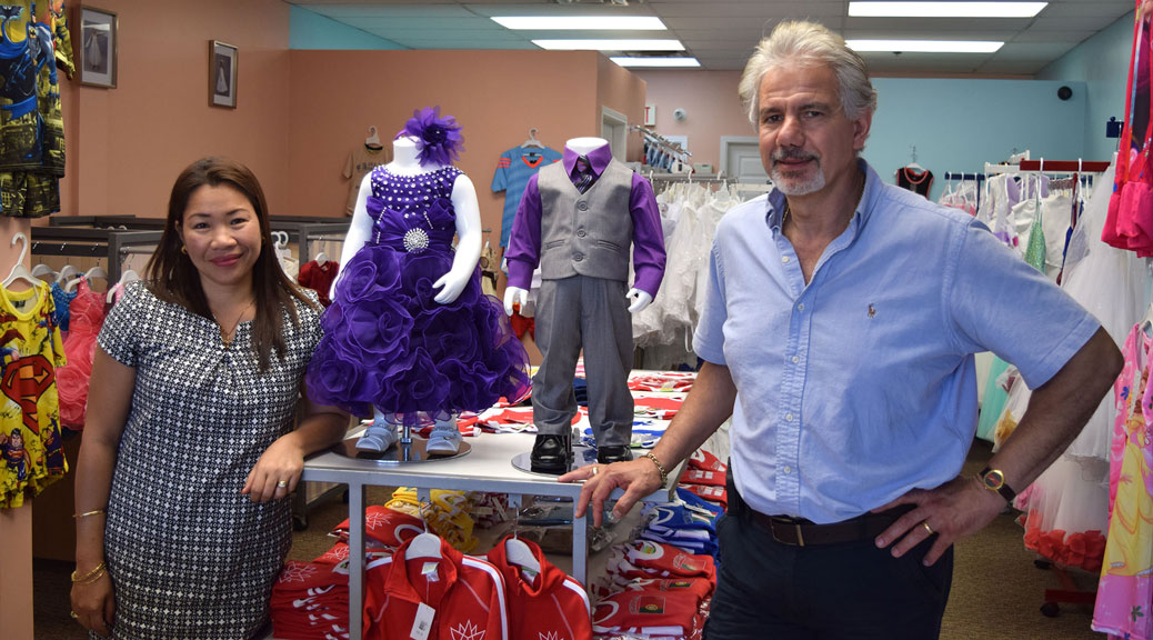 Jhoanna and Nick Prinzo inside Classy Kids on Stittsville Main Street. Photo by Devyn Barrie