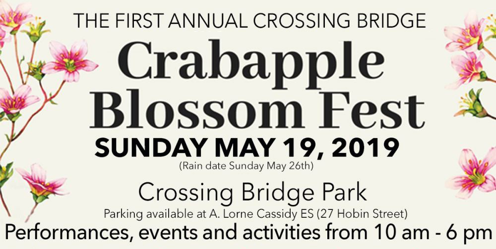 crossing bridge crabapple blossom festival