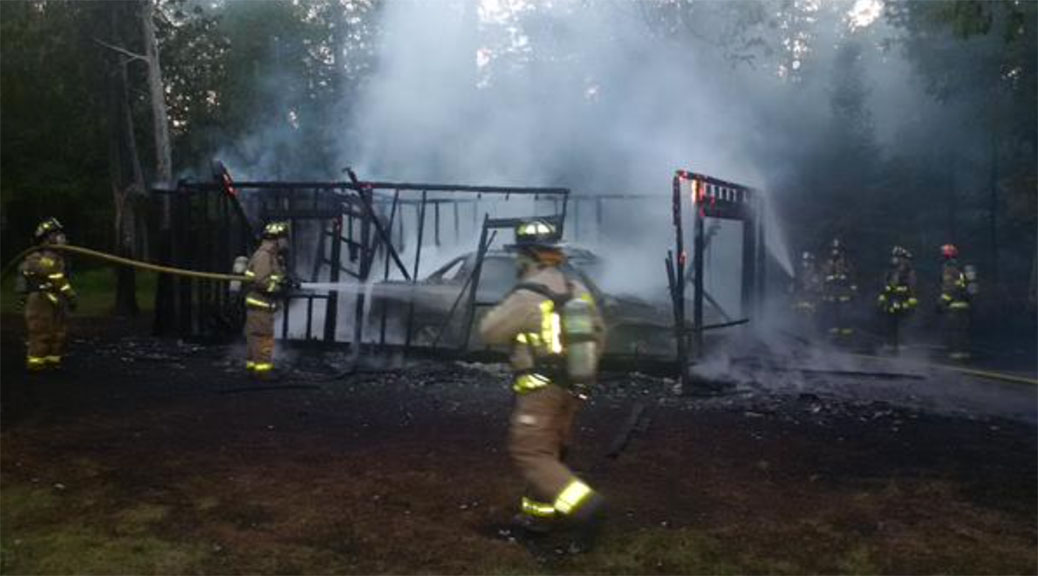 Fire on Dwyer Hill Road, May 27. Photo via Todd Horricks / Ottawa Fire.