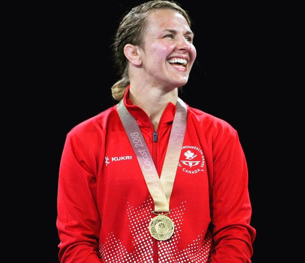Erica Wiebe at the Comonwealth Games 2018