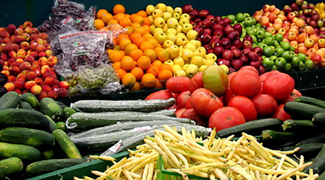 Fresh fruits and vegetables