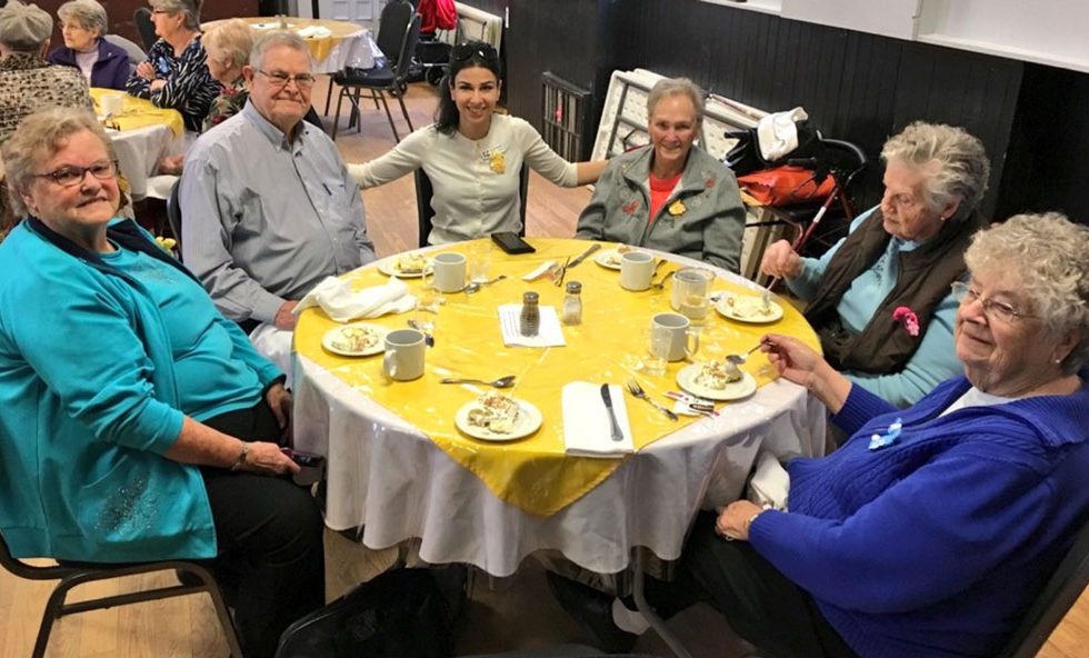 PC candidate Goldie Ghamari attended the Friendship Club luncheon in March.