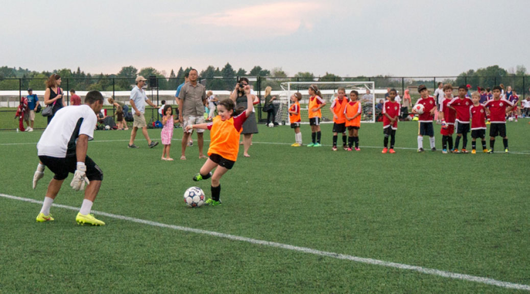 WOSC players train with the Ottawa Fury on August 18, 2015.