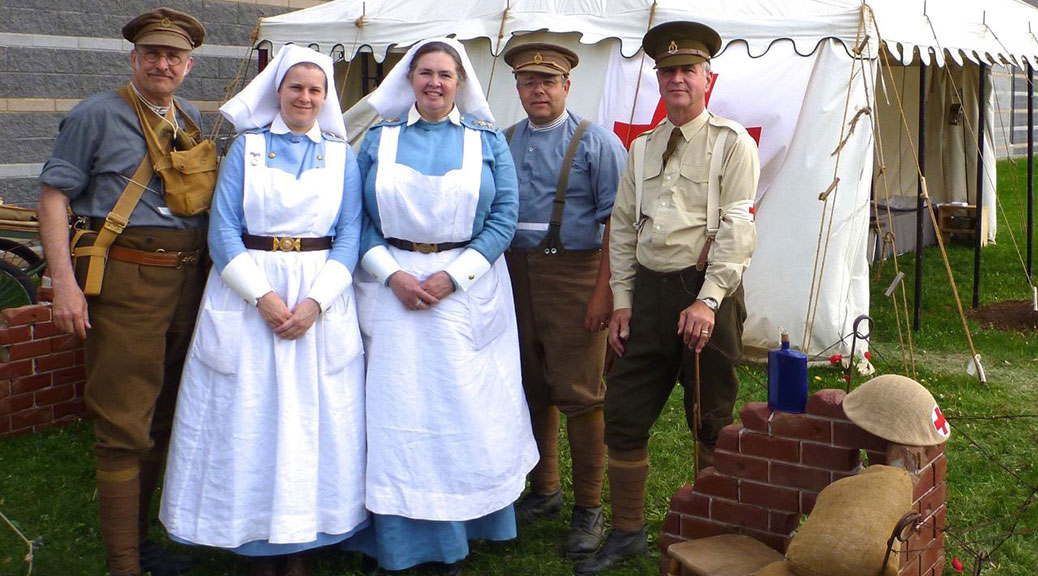 This Sunday, members of the WWI Canadian Army Medical Corps (recreated) from St. Thomas, Ontario will be transforming the Goulbourn Museum grounds into a Forward Aid Post and Casualty Clearing Centre or field hospital. The museum will also launch their new exhibit "Healing Hands - Medicine During the World Wars."