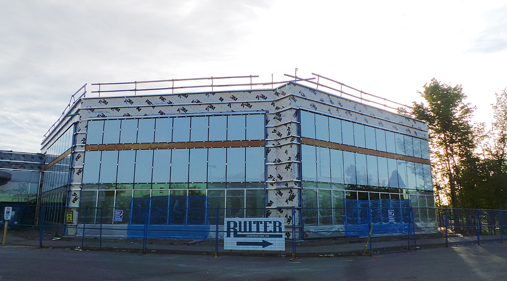 Construction/renovation at the GRC pool, May 2015.