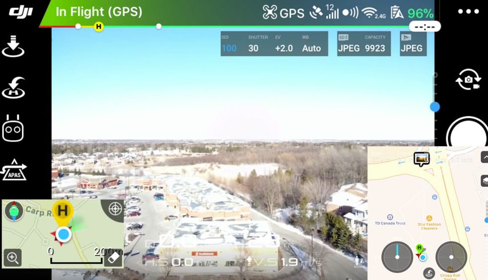 Screenshot from videographer Rob Hambly's footage of the intersection of Carp Road and Stittsville Main Street.