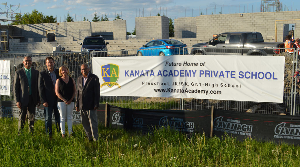 Sod-turning ceremony at Kanata Academy, June 1, 2016.