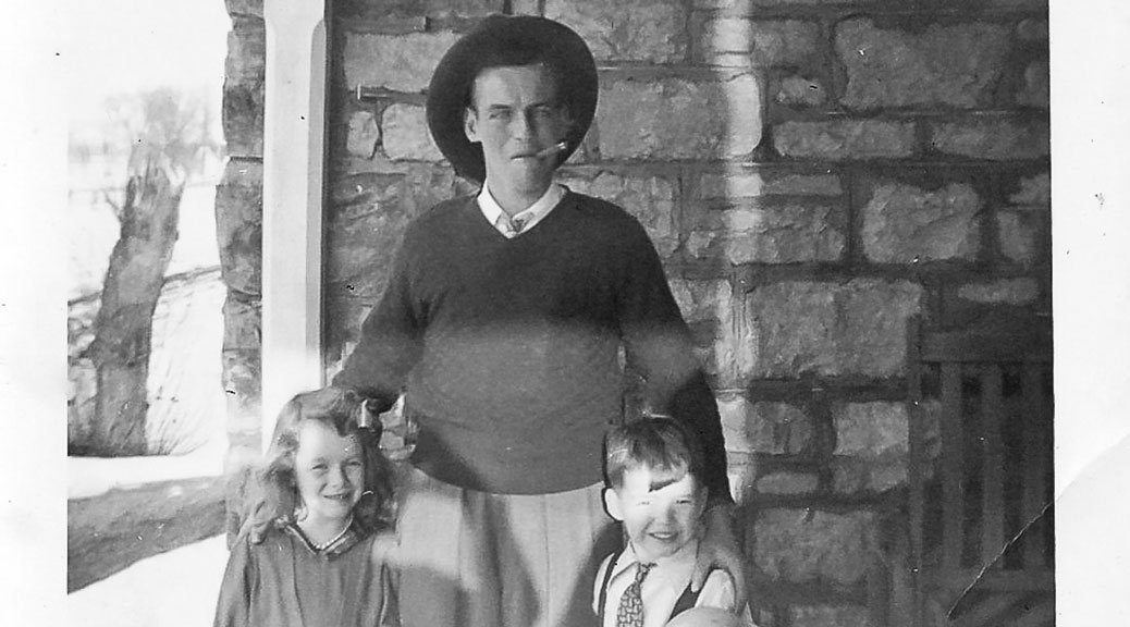 Lyman Boyd (son of Byron and Gertrude) with his neice, Karen Boyd on left and friend, David MacBeth, early 1950s. Photo courtesy of Melodie McCullough.