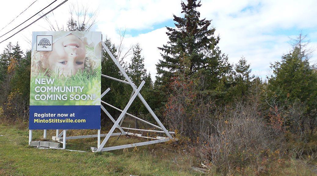 Sign for Minto's Potter's Key neighbourhood
