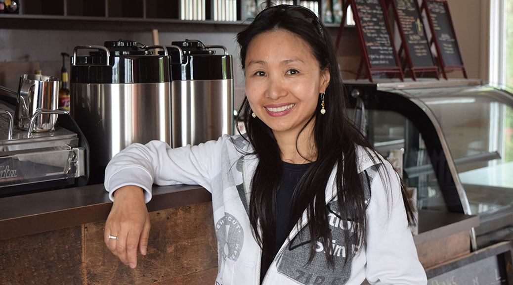 Margarita Chen inside Red Gables on Carp Road, just days before the opening. Photo by Devyn Barrie.