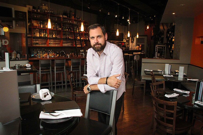 Sean McCoy, owner of Aperitivo restaurant. Photo by Barry Gray.