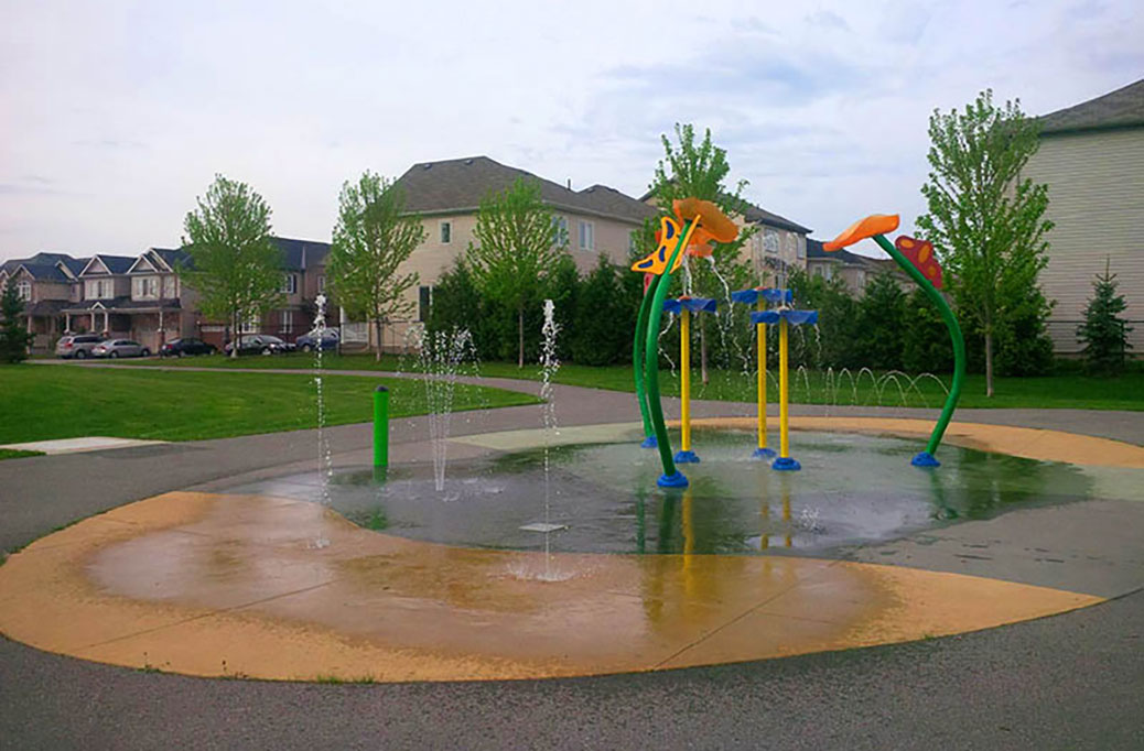 Splash pad at Bandmaster Park