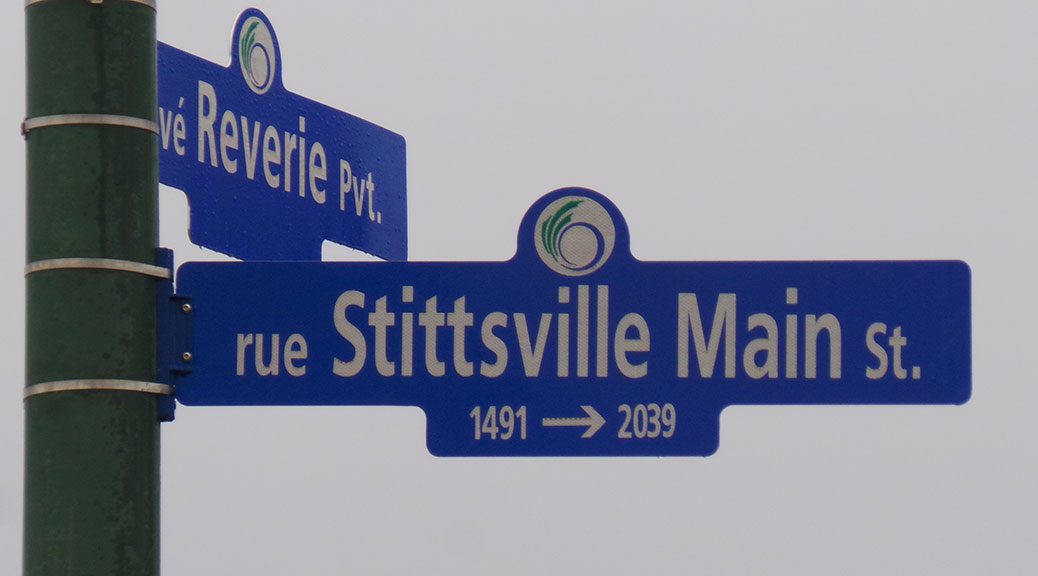 Stittsville Main Street sign. Photo by Glen Gower.