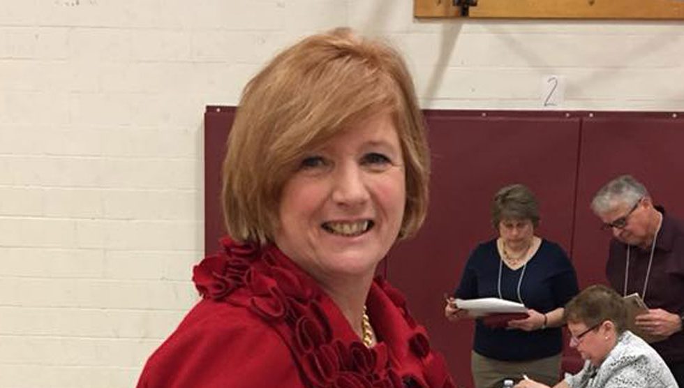 Theresa Qadri at the Liberal nomination meeting. Photo via Facebook.